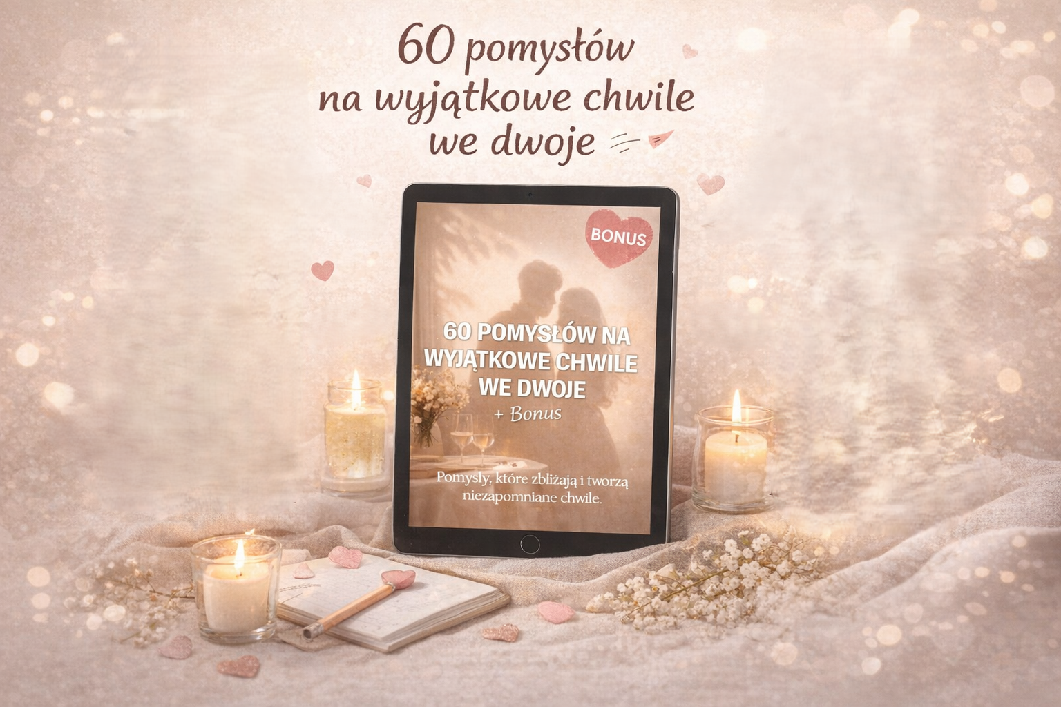 Ebook - 60 pomysłów na wyjątkowe chwile we dwoje + bonus
